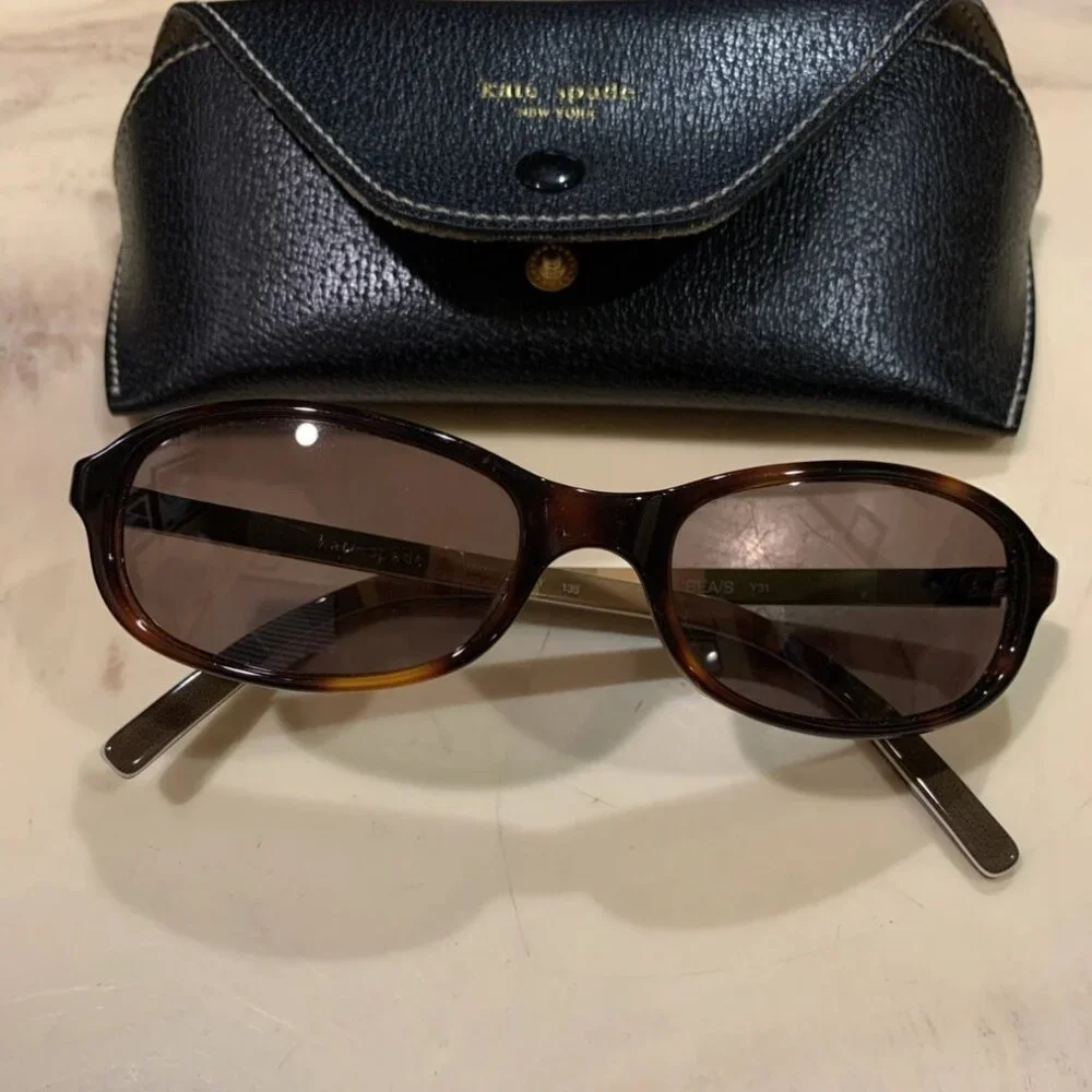 Kate Spade Brown Oval Tortoise Kids Girls Boys Sunglasses